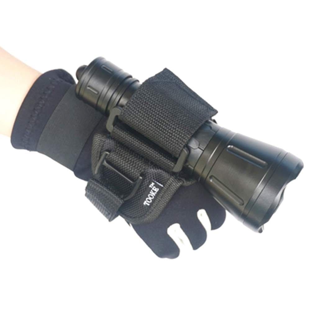 Underwater Flashlight - スキューバダイビング水中トーチled懐中電灯を運ぶためのハンズフリーグローブ