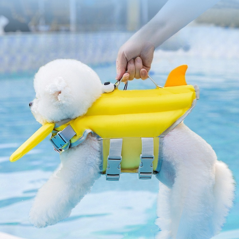 Life Jacket Buoyancy - 高浮力犬用ライフベストジャケット夏用調節可能な防水ペット水泳服小型中型ペット水泳練習用品