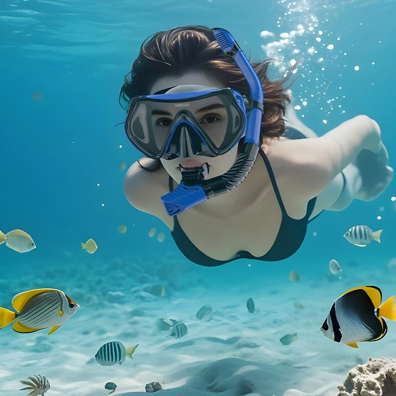 Freediving Mask Set - ダイビングマスク プロ仕様 シュノーケル ダイビングマスクとシュノーケル ゴーグル メガネ