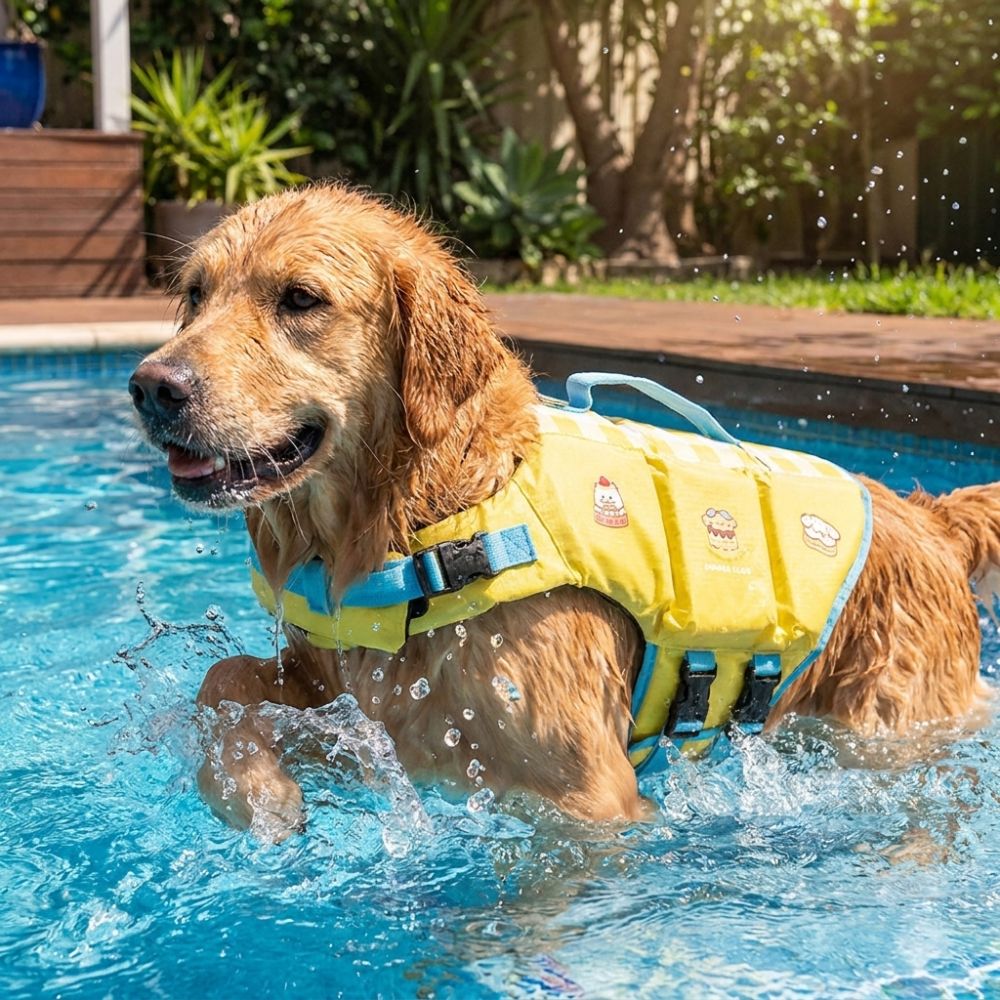Life Jacket Buoyancy - 防水犬用ライフジャケット調節可能な高浮力犬用水着厚いスポンジパッド通気性ペットライフベスト春夏