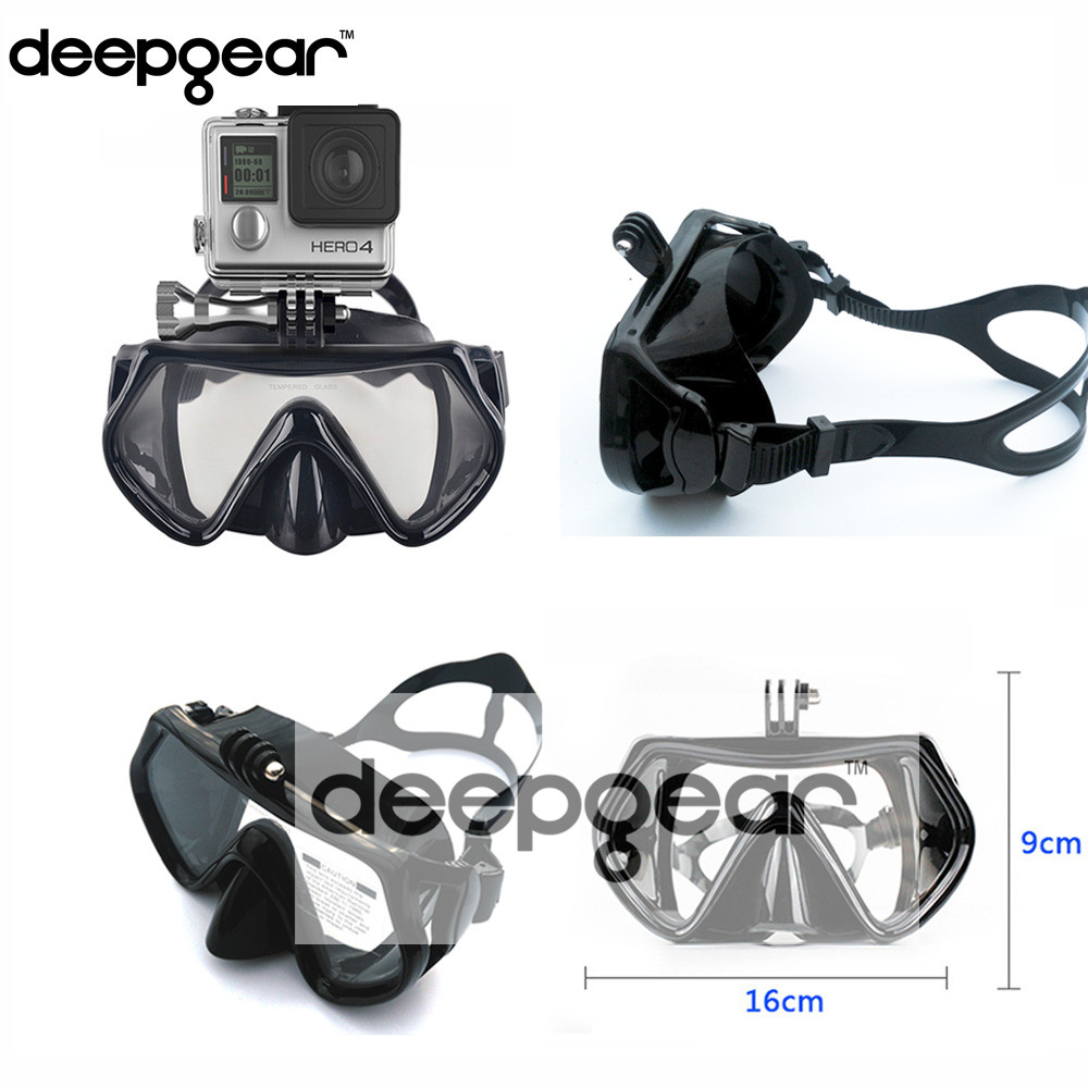 Deepgear camaeraシュノーケルセット強化スキュ - Freediving Mask Set のレビューと価格