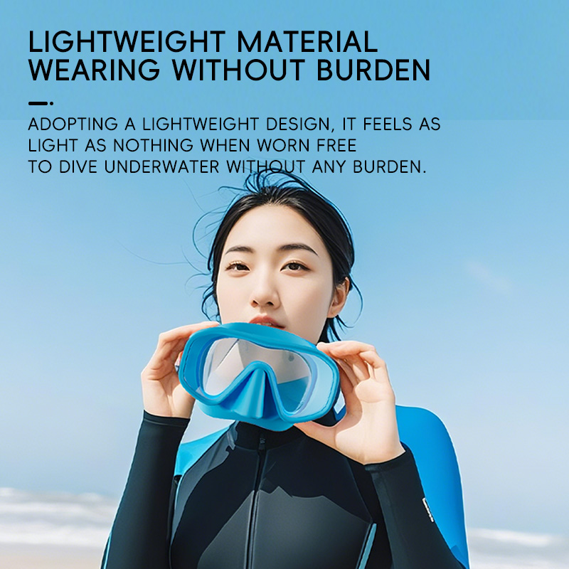 プロフェッショナルフレームレス強化ガラスダイビングマスク + - Freediving Mask Set のレビューと価格