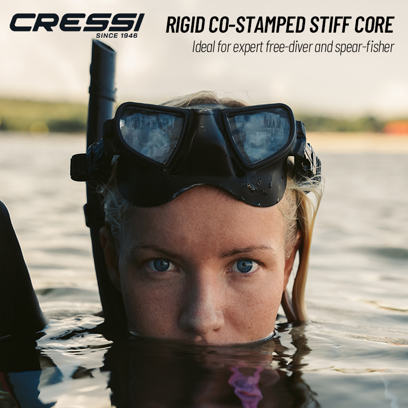 Cressi フレームレス フリーダイビング マスク、内部容 - Freediving Mask Set のレビューと価格
