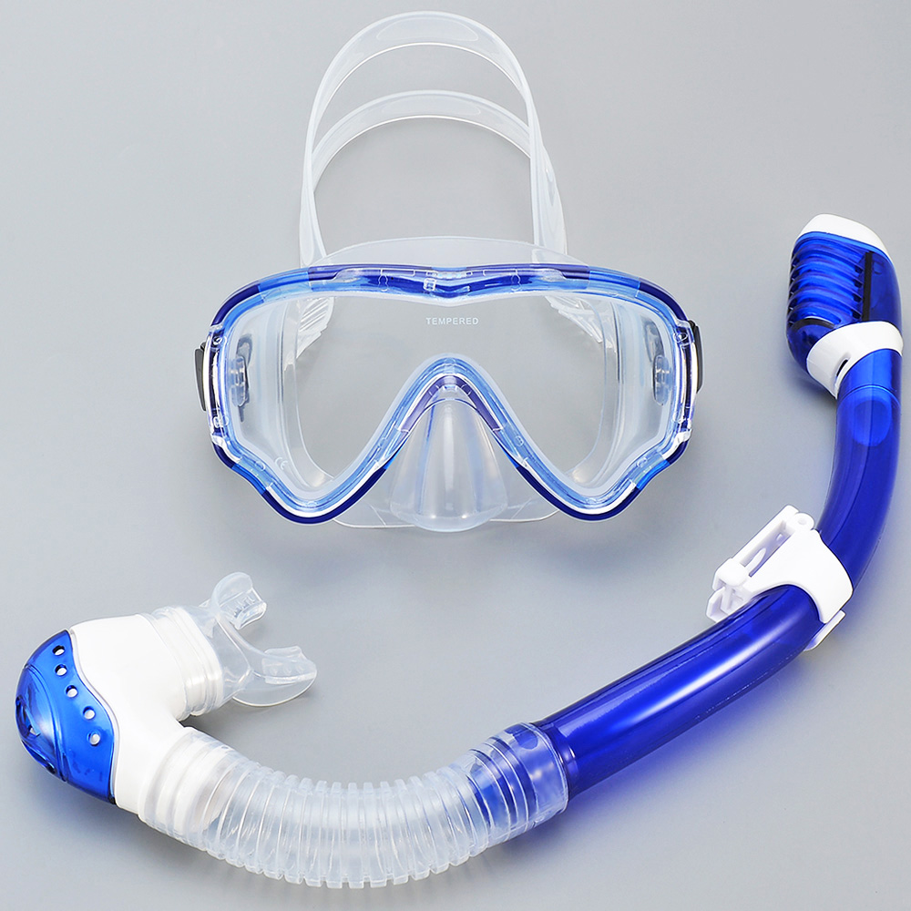 キッズダイビングマスクシュノーケルセット、水泳用ゴーグル、強 - Freediving Mask Set のレビューと価格