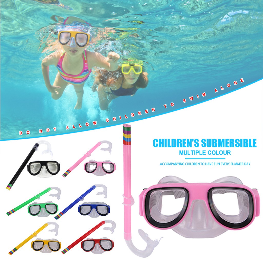 夏子供ダイビングゴーグルマスク呼吸チューブ水中水泳メガネバン - Freediving Mask Set のレビューと価格