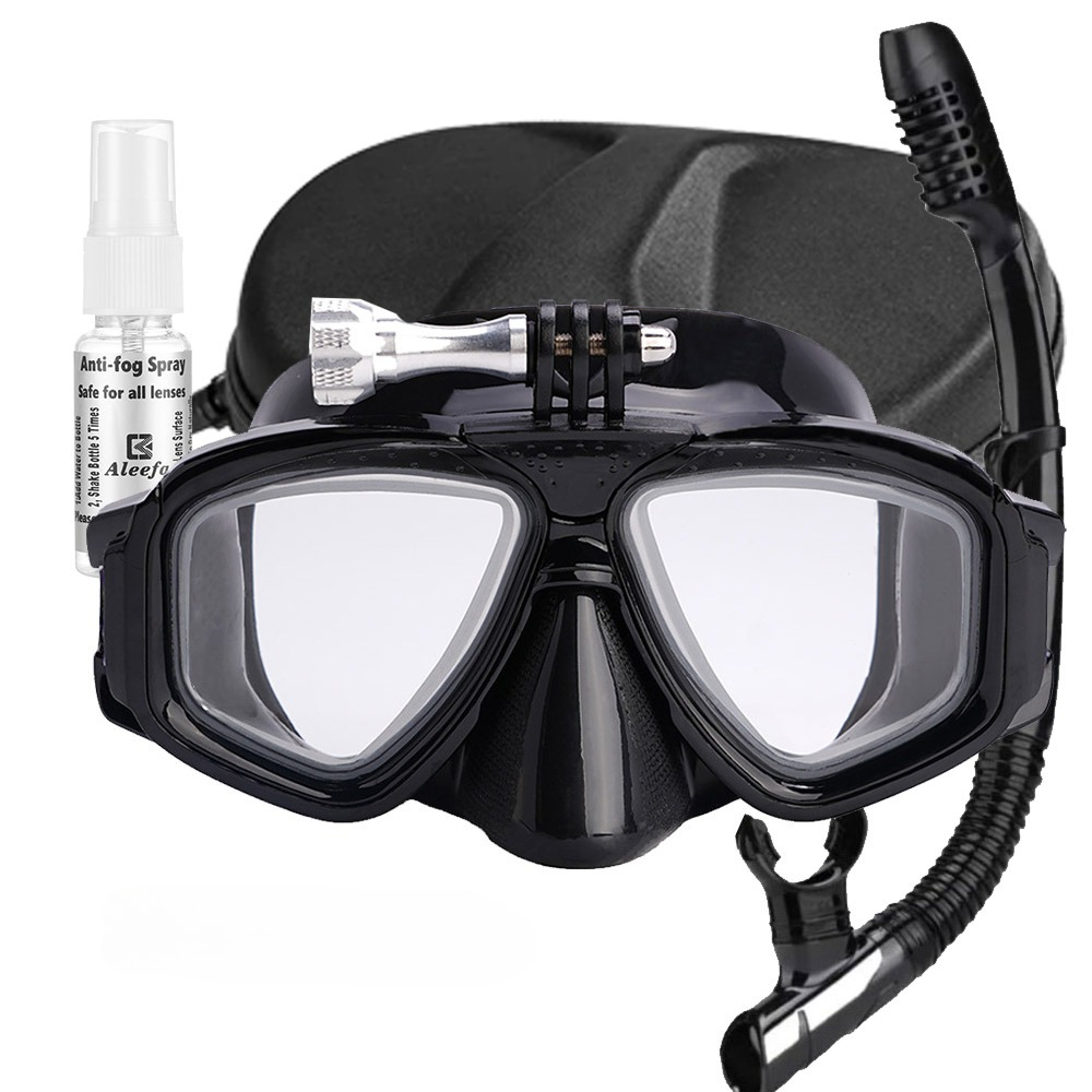 スキューバ近視ダイビングマスクセット カメラマウント付き 強 - Freediving Mask Set のレビューと価格