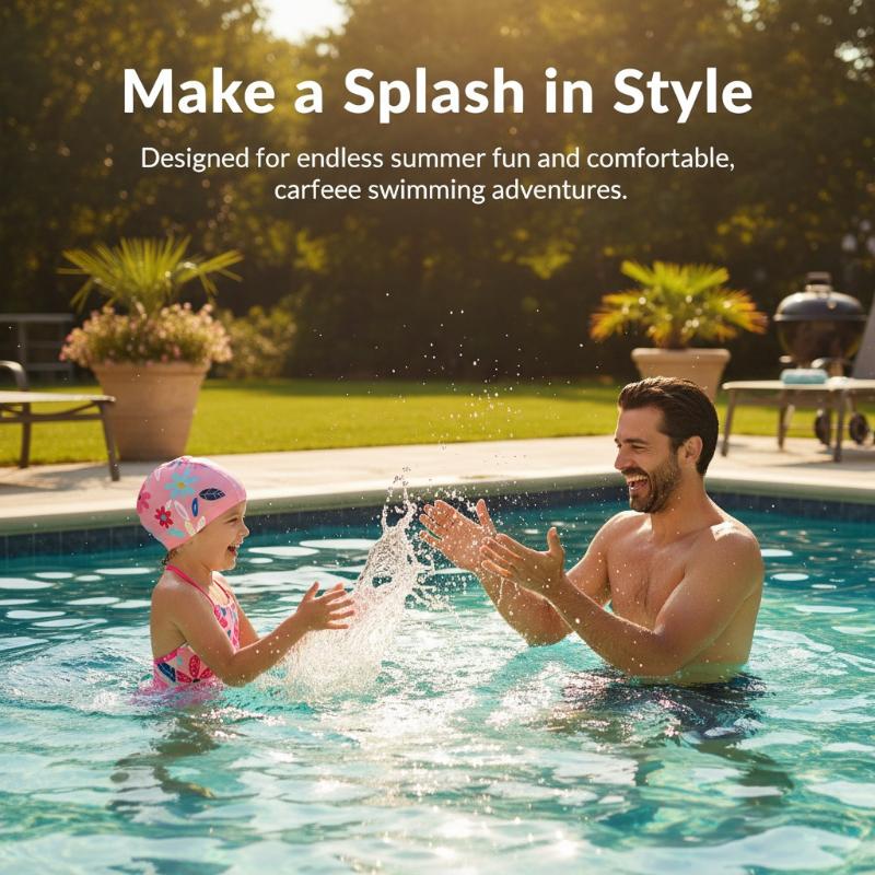 子供用漫画スイムキャップ高弾性防水シリコン帽子男の子女の子用 - Aquatic Sports Hat のレビューと価格