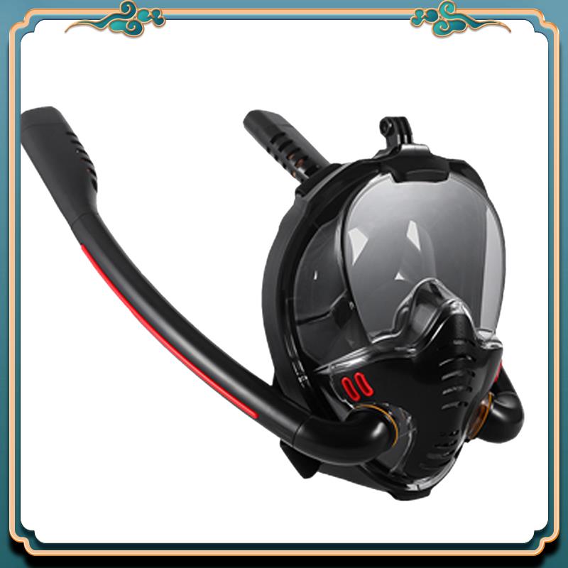 最新のシュノーケリングマスクダブルチューブシリコンダイビング - Freediving Mask Set のレビューと価格