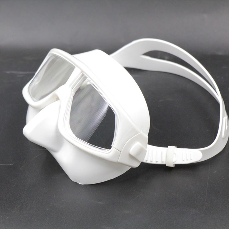 大人用の調節可能なストラップ付き防曇シュノーケルダイビングマ - Freediving Mask Set のレビューと価格