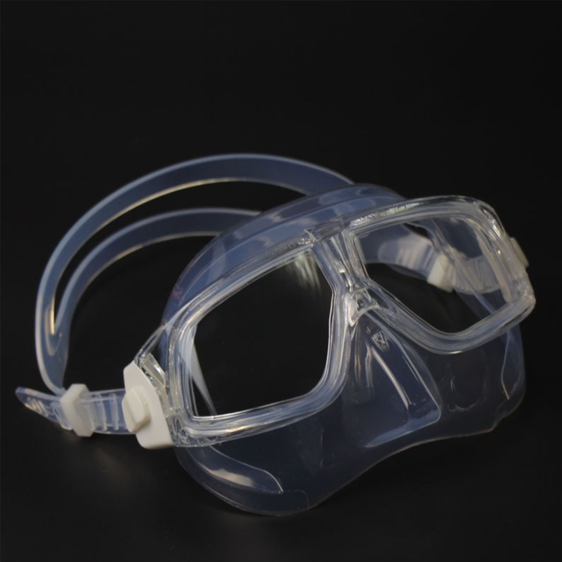 大人用の調節可能なストラップ付き防曇シュノーケルダイビングマ - Freediving Mask Set のレビューと価格